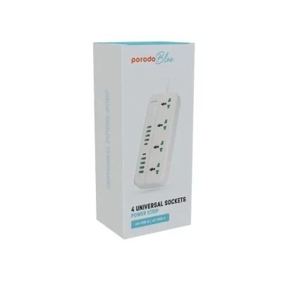 Porodo Blue 6 Universal Sockets Power Strip